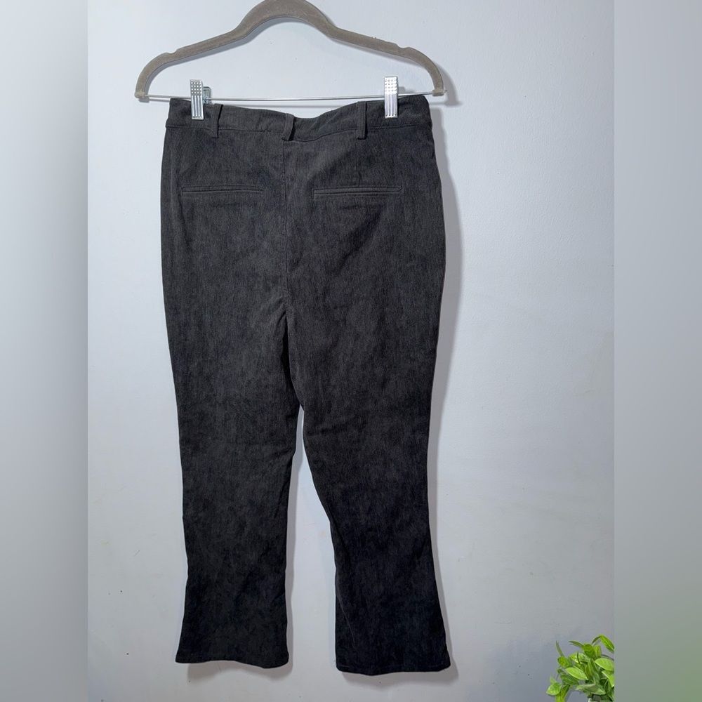 Harper Heritage Women's Flared Corduroy Pants Gray Stretch High Rise M EUC - Picture 5 of 9